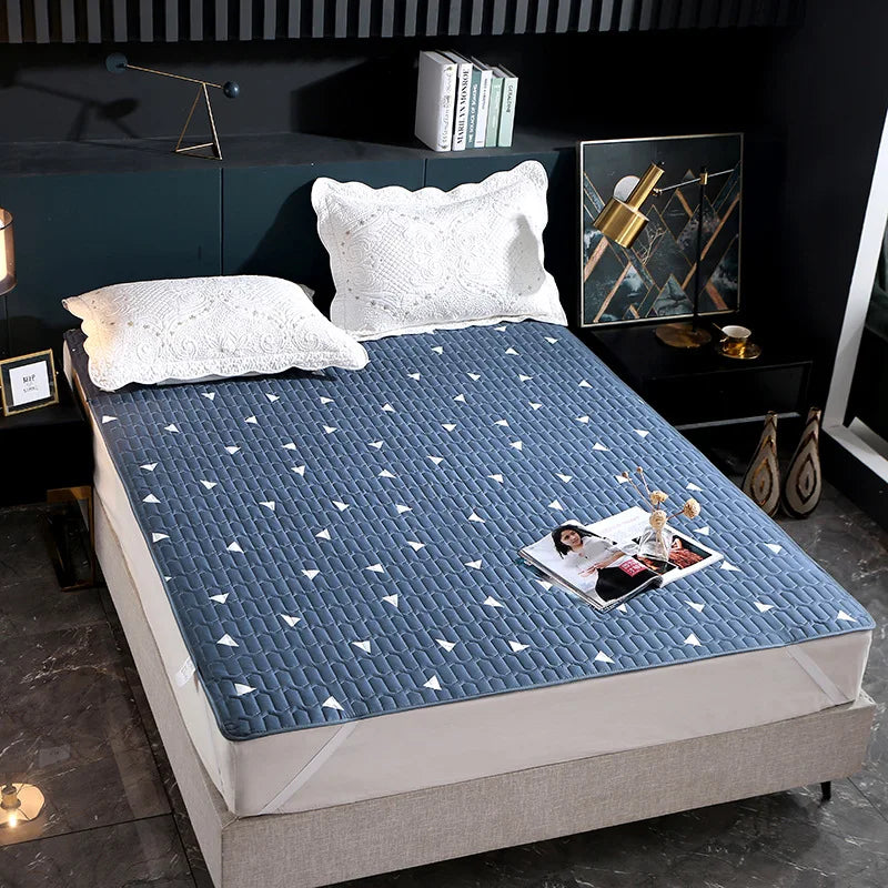 Afralia™ Quilted Waterproof Bed Pad Protector: Non-slip, Skin-friendly for Elderly & Children