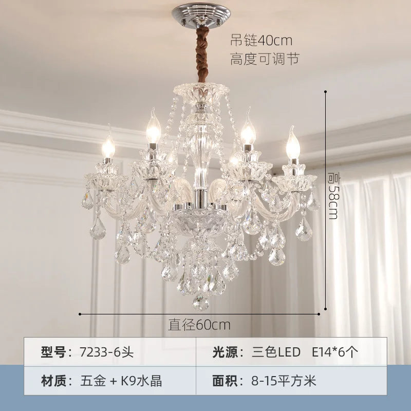 Afralia™ Elegant LED Crystal Chandelier for Home Décor and Romantic Ambiance