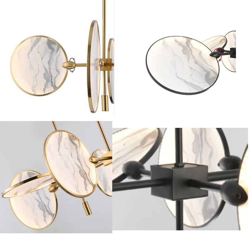 Afralia™ Classic Metal Chandelier with Glass and Iron Accents
