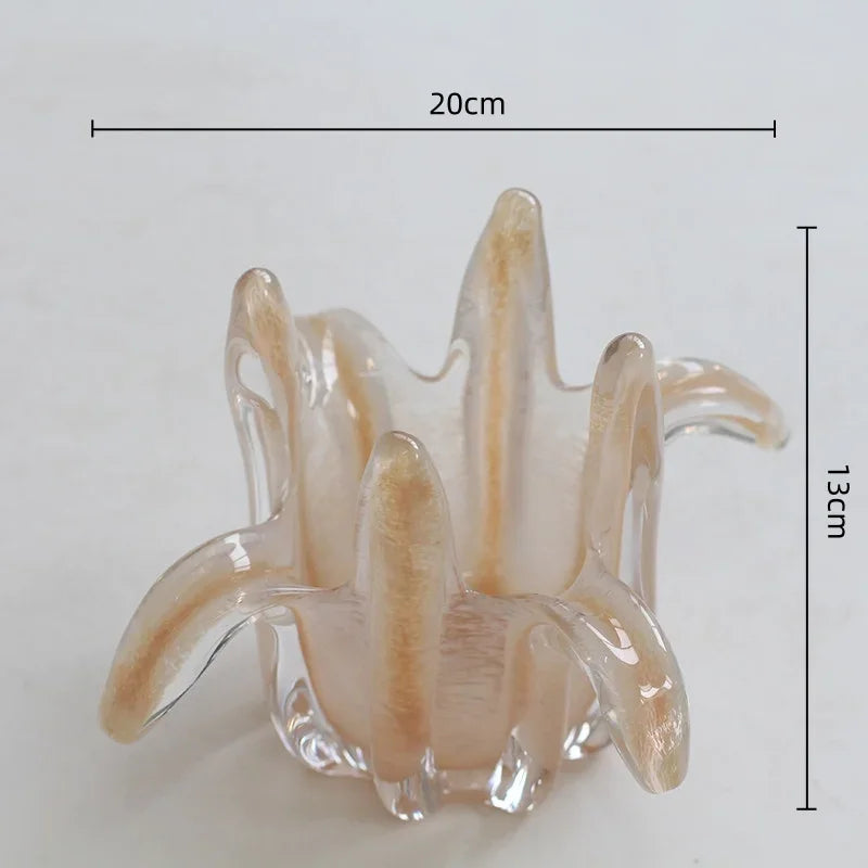 Afralia™ Geometric Bud Glass Vase for Home Decoration and Storage