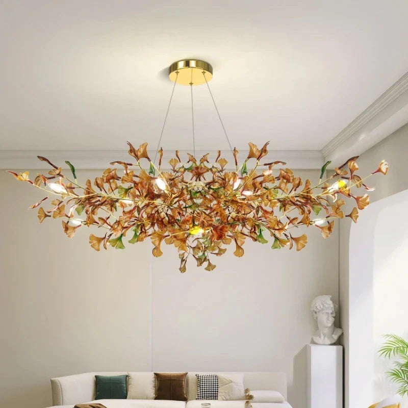 Afralia™ Modern Glass Chandelier Luxury Lighting for Dining Living Room Villa Decor