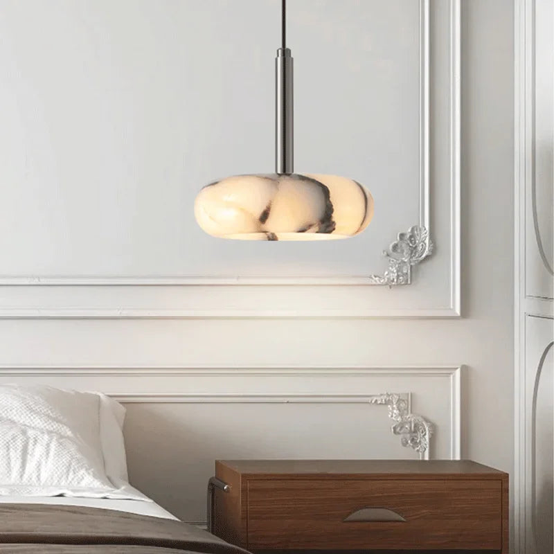 Marble Pendant Chandelier for Bedroom, Living, Dining Room - Afralia™ Luxe Hanging Light