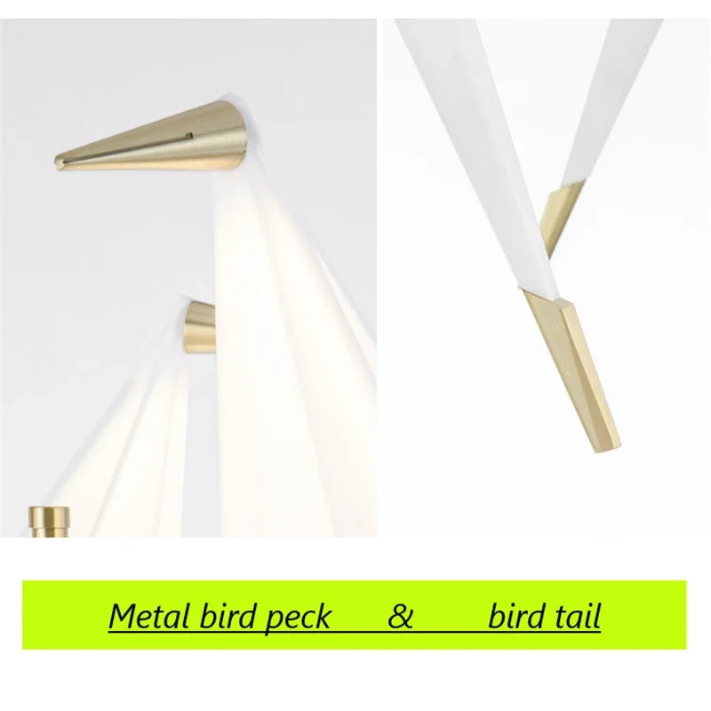 Afralia™ Nordic Bird Floor Lamp: Modern Minimalist Standing LED Light for Living Room Bedroom