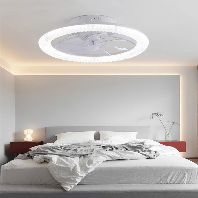 Afralia™ Smart Ceiling Fan Lights with RGB Dimming, Silent Operation, Adjustable Wind Speed