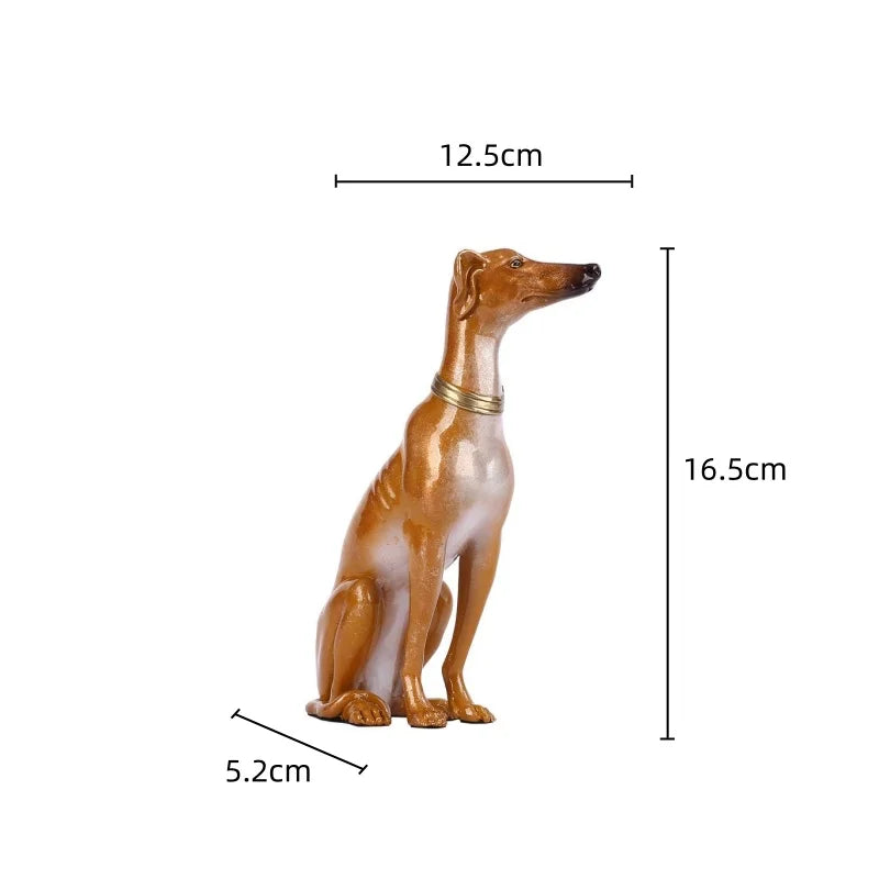 Afralia™ Greyhound Metal Sculpture: Handcrafted Dog Figurine for Home Decor