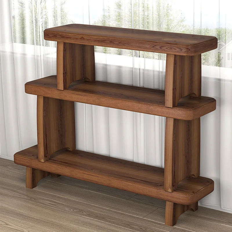Afralia™ Wooden Shoe Changing Stool- Multifunctional Rectangular Storage Bench