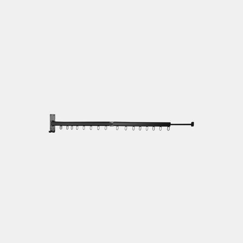 Afralia™ Aluminum Clothing Hanger Organizer Rack Black Foldable Laundry Drying Rack