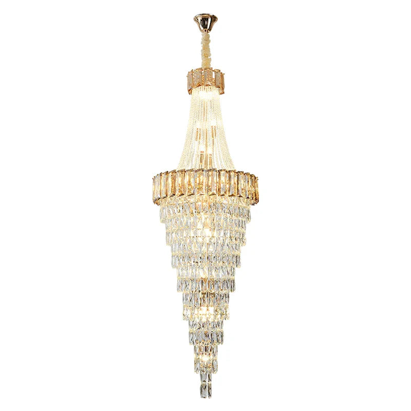Afralia™ Crystal Chandelier: High-End Duplex & Spiral Staircase Light for Luxury Living Spaces