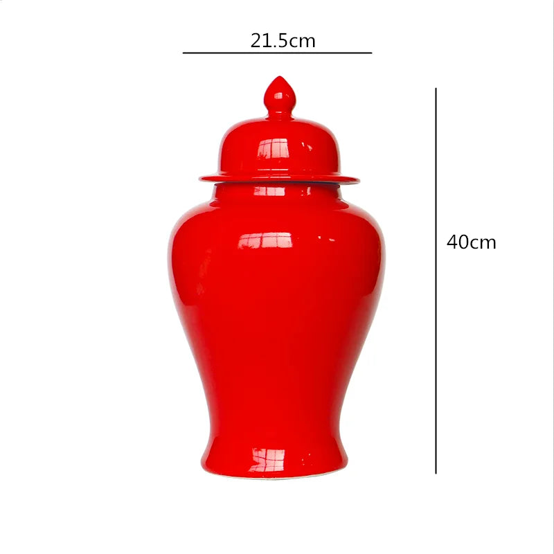 Afralia™ Chinese Retro Handcrafted General Jar Vase for Home Decor & Storage