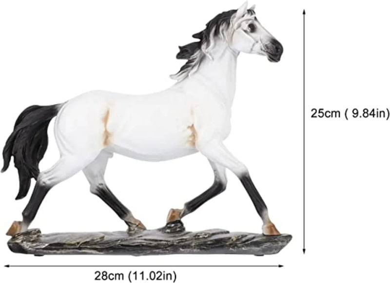 Afralia™ Elegant Horse Resin Statue for Home Office Decor