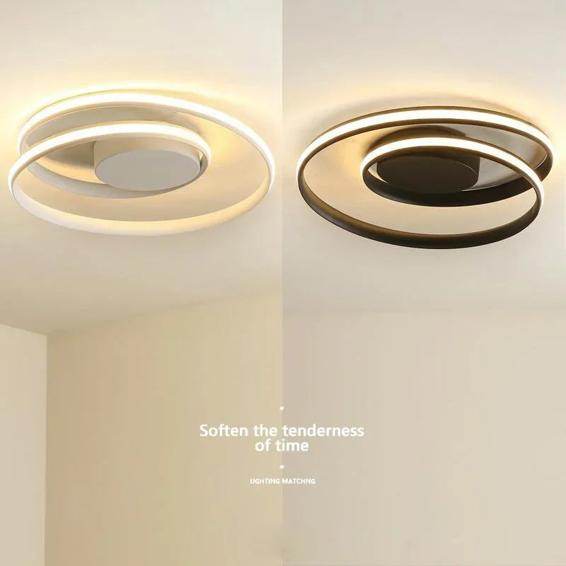 Afralia™ Modern LED Ceiling Light - Simple Round Ring Design for Living Room and Bedroom Decoration Lighting