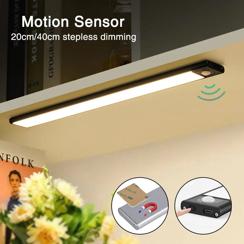 Afralia™ Smart LED Sensor Cabinet Light: USB Charging, Stepless Dimming, Night Lamp.