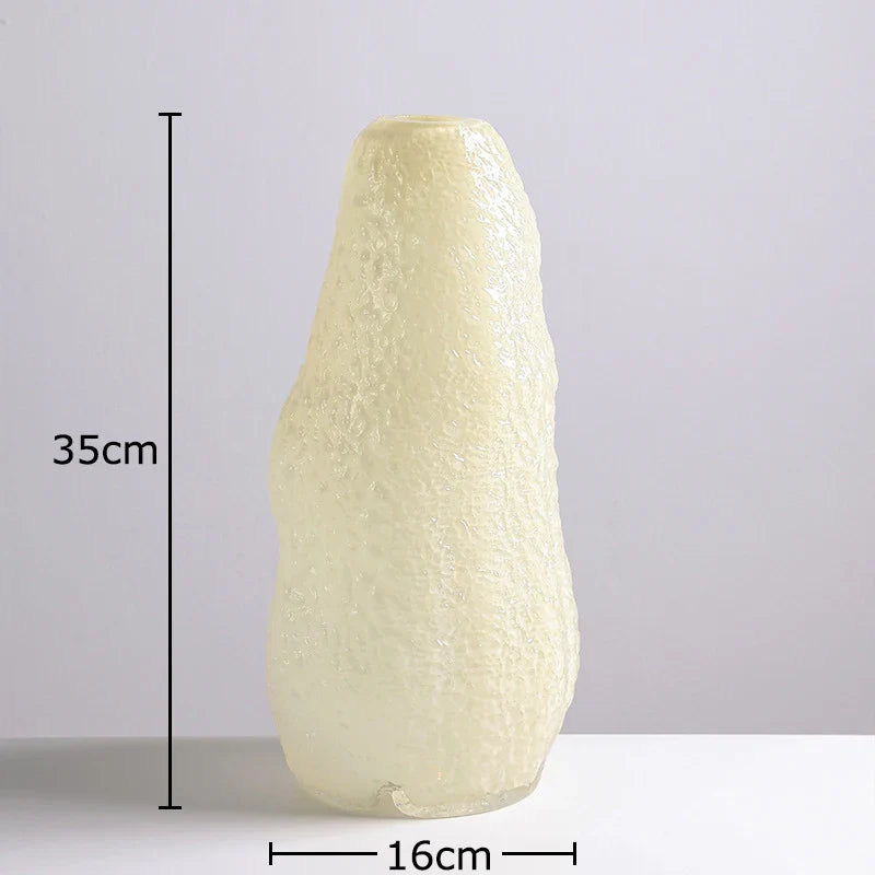 Afralia™ Ripple Glass Vase: Hydroponics Plant Pots Table Decoration Room Aesthetic Decor