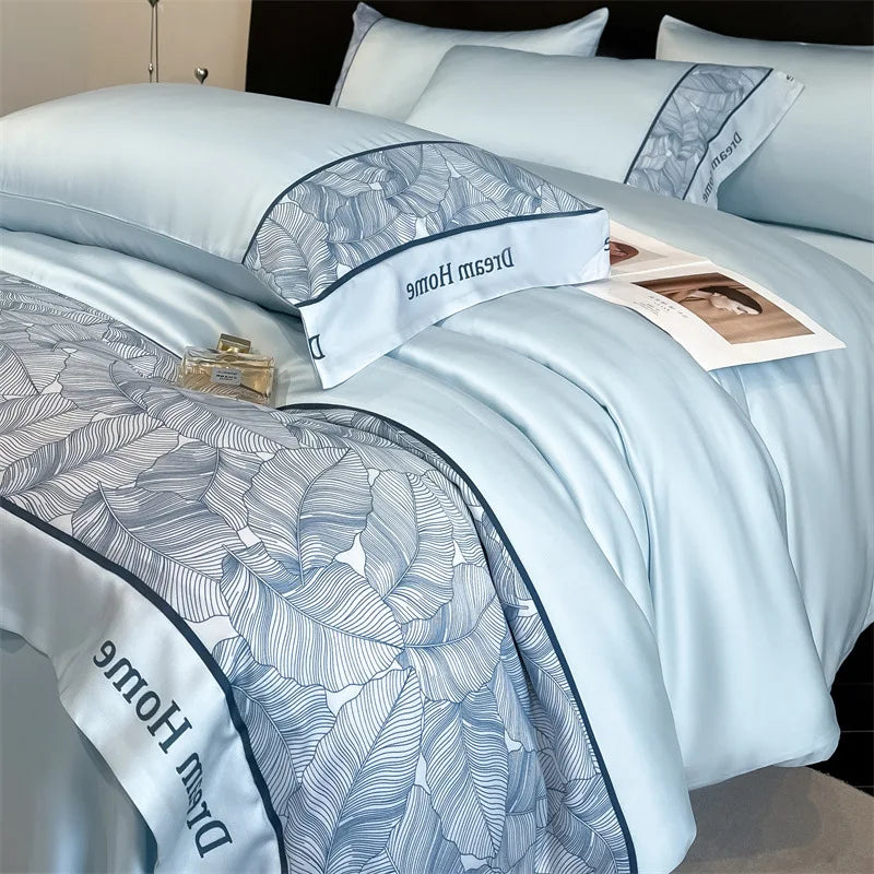 Afralia™ Luxe Rayon Silk Solid Duvet Cover Set: Summer Cozy Satin Bedding for Skin-Friendly Sleep