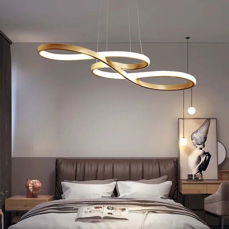 Afralia™ Special-shaped LED Pendant Chandelier for Nordic Dining Living Bedroom Kitchen