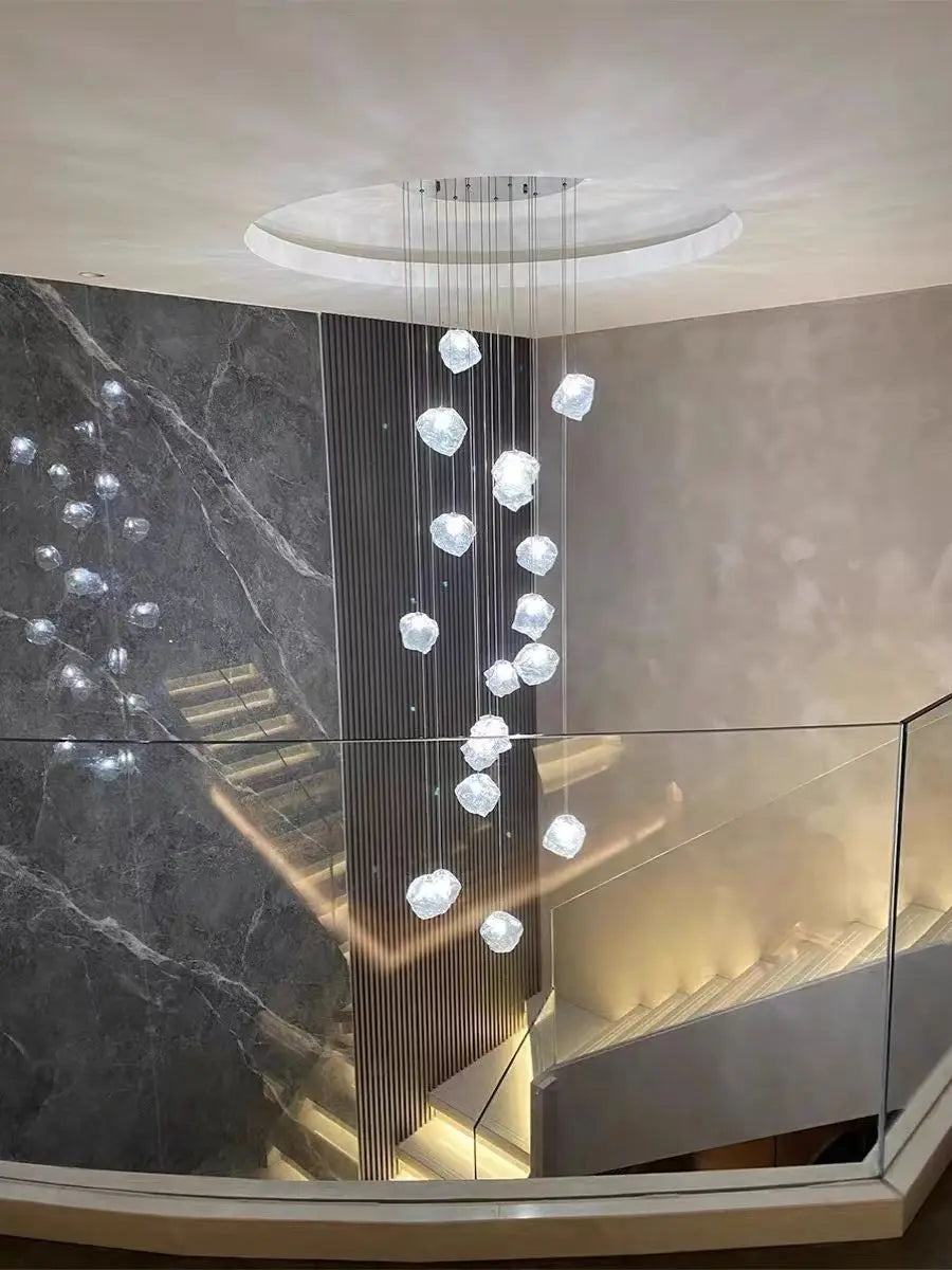 Afralia™ Cube Chandelier Pendant Lights for Restaurant Loft Stairwell Bedroom Art Décor