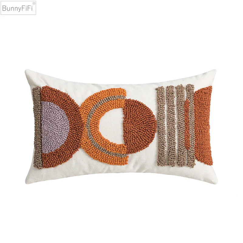 Afralia™ Geometric Embroidered Cushion Cover - 45x45cm/30x50cm - Ethnical Pattern