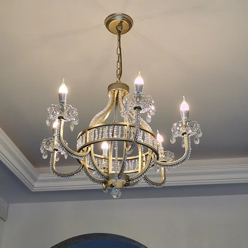 Afralia™ Crystal Chandelier: Luxe Nordic Bedroom Living Room Pendant Light