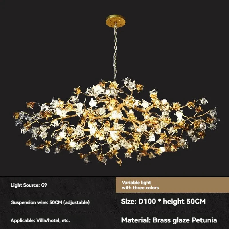 Afralia™ Luxury Crystal Branch Chandelier for Living Room & Bar, Brass Art Tea Room Lighting