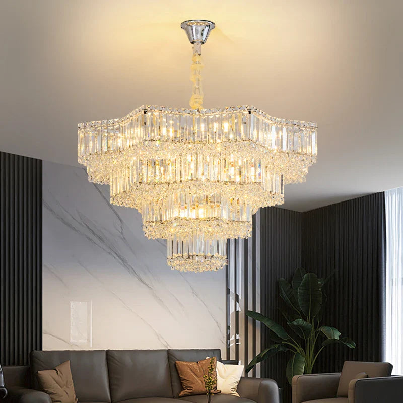 Afralia™ Light Crystal Chandelier: European Style for Living, Dining & Study Rooms