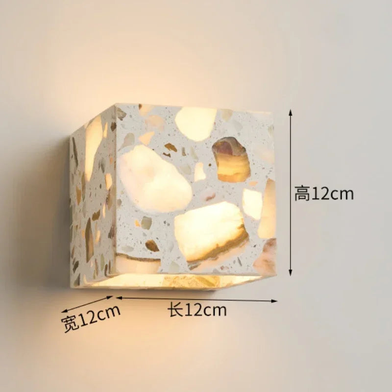 Afralia™ Terrazzo Pendant Lights: French Retro Handmade Design for Bedroom, Dining, Kitchen Island