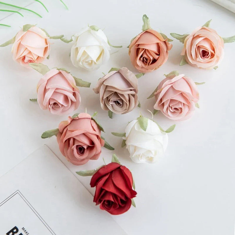 Afralia™ Silk Rose Head Decor Craft Wedding Home Decorations Bouquet