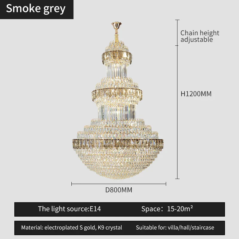 Afralia™ Crystal Chandelier: Luxury Lighting for Villa, Hotel, Office & Exhibitions