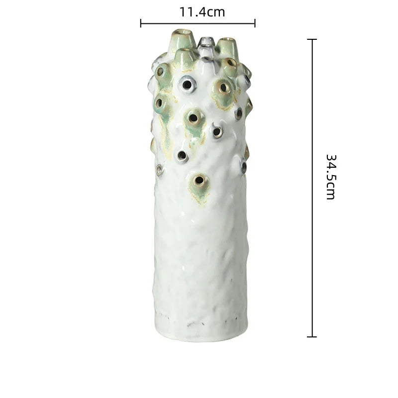 Afralia™ Coral Ball Ceramic Ornaments: Coarse Pottery Artworks for Stylish Home Décor