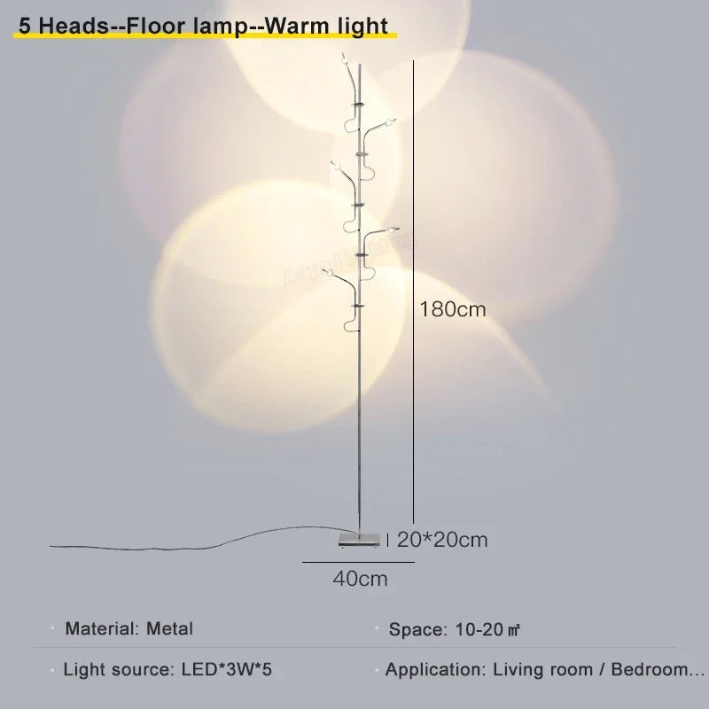Afralia™ Rainbow LED Floor Lamp 10W Modern Design for Living Room Bedroom Desk