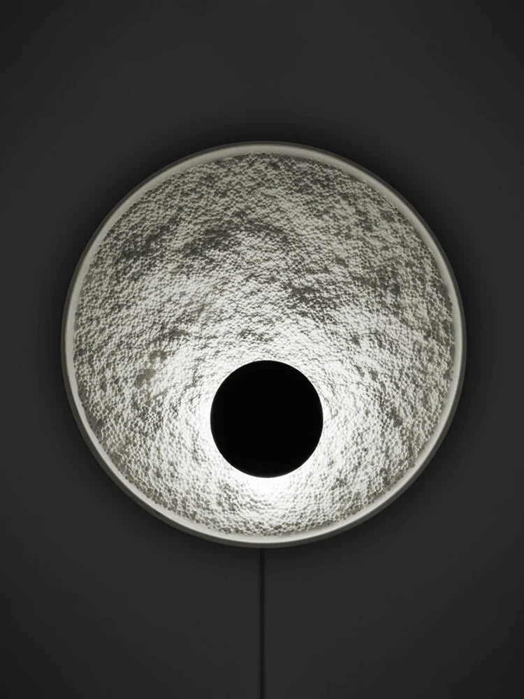 Afralia™ White Round LED Wall Lamp: Nordic Modern Decor Light for Bedroom, Art Home Lighting