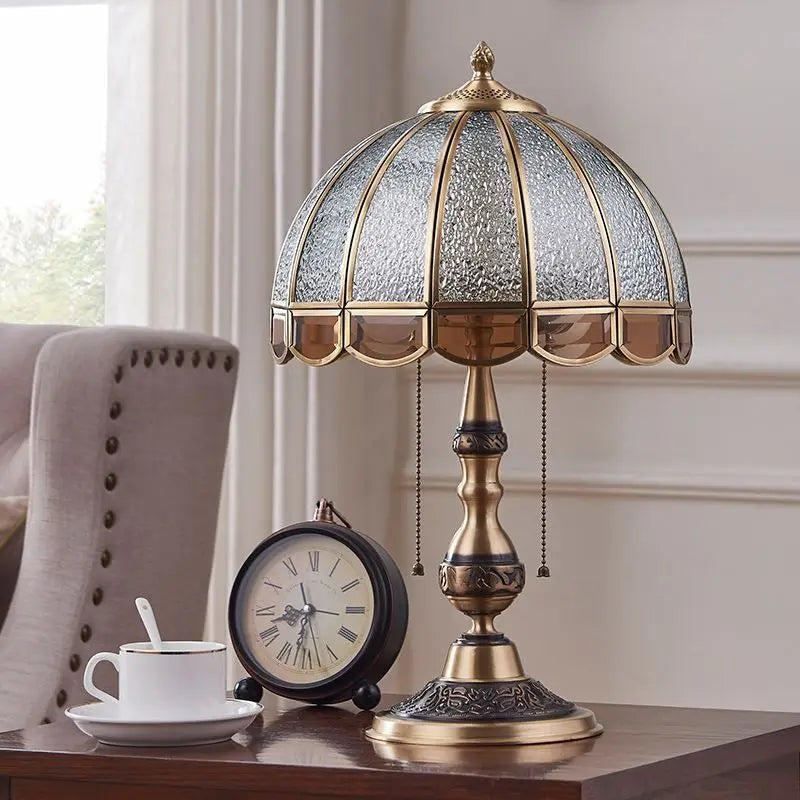 Afralia™ Luxe Copper Bedroom Desk Lamp Living Room Floor Light LED Study Lighting