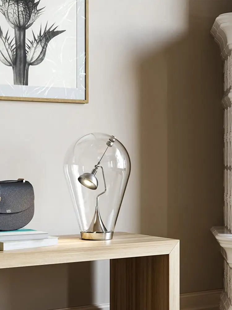 Afralia™ Glass Desk Lamp: Vintage Industrial Style Table Light for Bedroom Décor