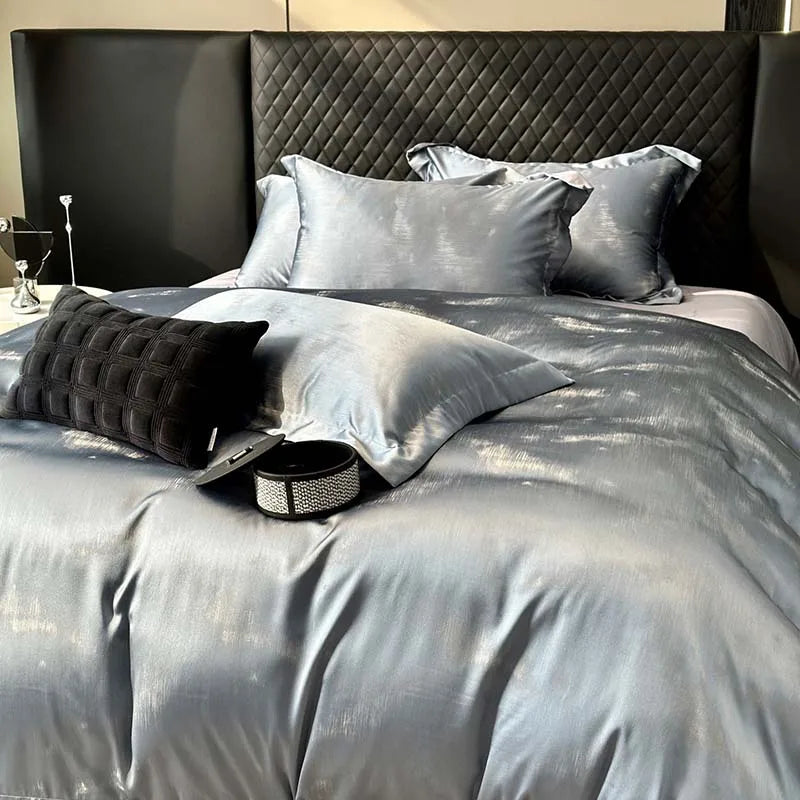 Afralia™ Luxury Egyptian Cotton Jacquard Bedding Set - Soft Silky 4Pcs