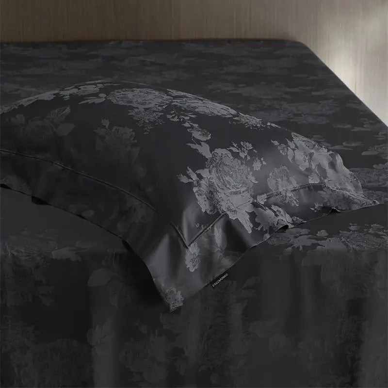 Afralia™ Vintage Jacquard Lyocell Cotton Luxury Bedding Set: Soft Silky 4Pcs