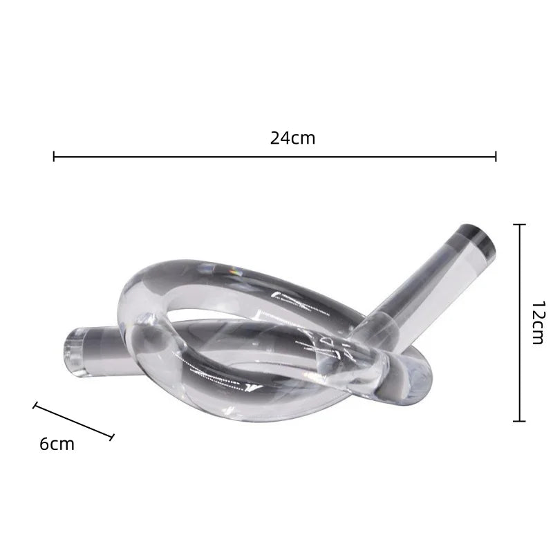 Afralia™ Geometric Acrylic Rope Knot Ornaments - Home Decor Figurines