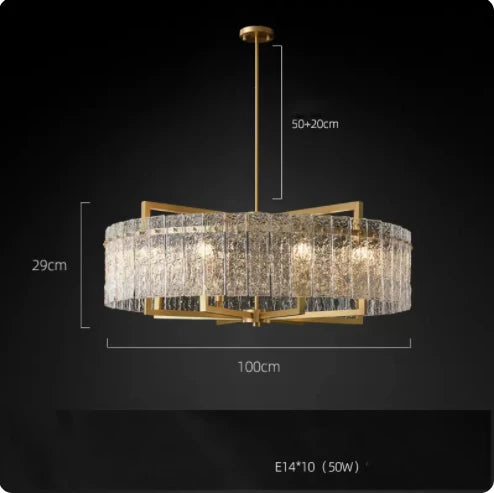 Afralia™ Copper Glass Pendant Light for Living Room & Foyer