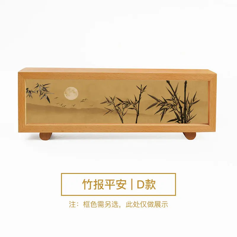 Afralia™ Chinese Wind Lamp Tabletop Painting Creative Night Light Bedroom Decor