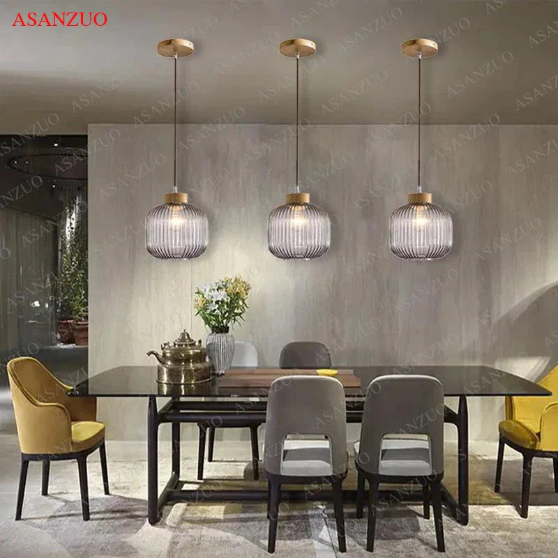 Afralia™ White Glass LED Pendant Lights for Dining Living Bedroom Home Decor