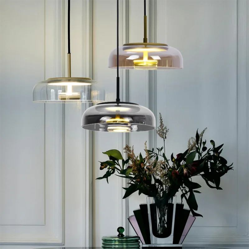 Afralia™ Nordic Glass Pendant Chandelier for Bedroom, Bar, and Restaurant