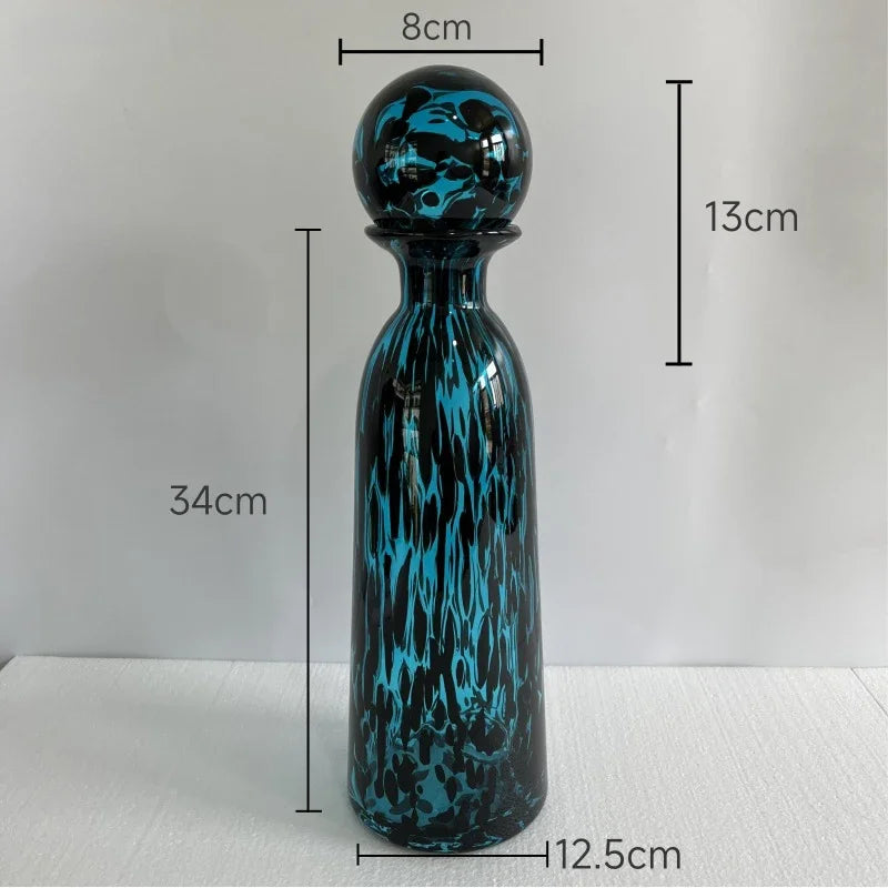 Afralia™ Leopard Texture Glass Vase: Modern Floral Vase for Chic Room Decor