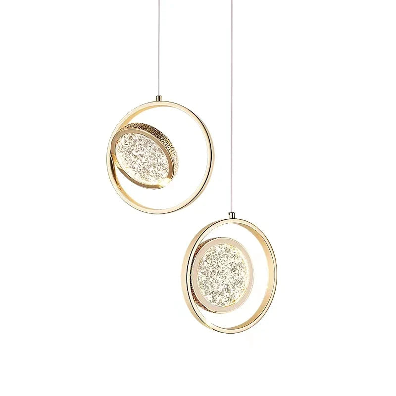 Afralia™ Circle LED Chandelier for Modern Villa Loft Hall Lighting