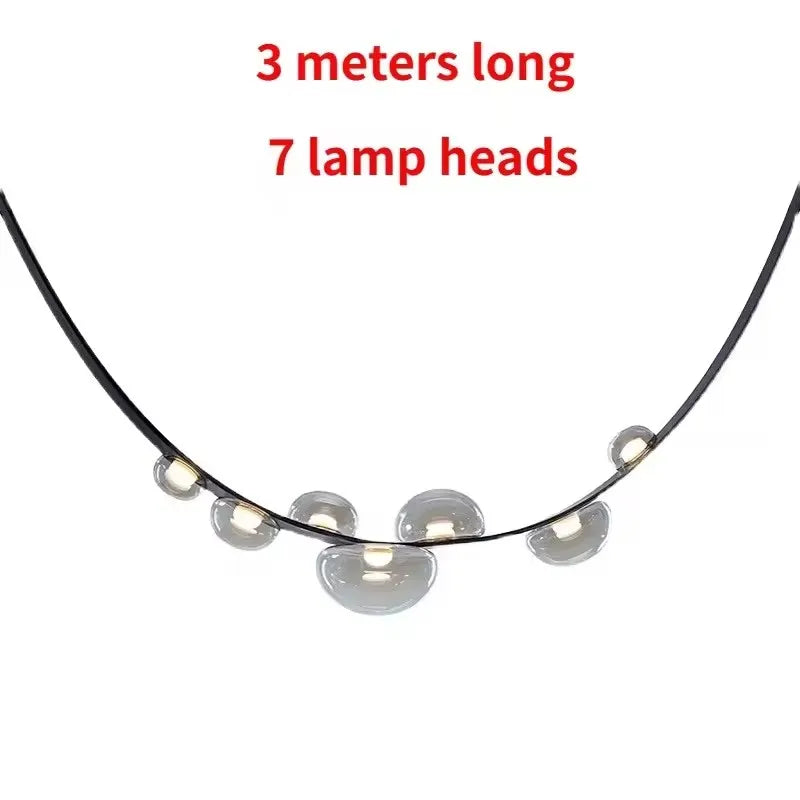 Afralia™ Designer Leather Loft Chandelier Pendant Light for Living Room Hotel Staircase