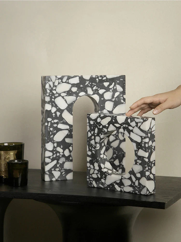 Afralia™ Archway Terrazzo Sculpture for Home Decor