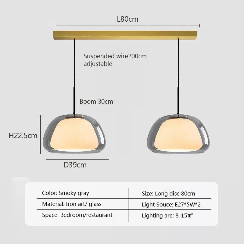 Afralia™ Nordic Glass Pendant Lights: Modern Jelly Shape for Living Room, Bedroom, Kitchen