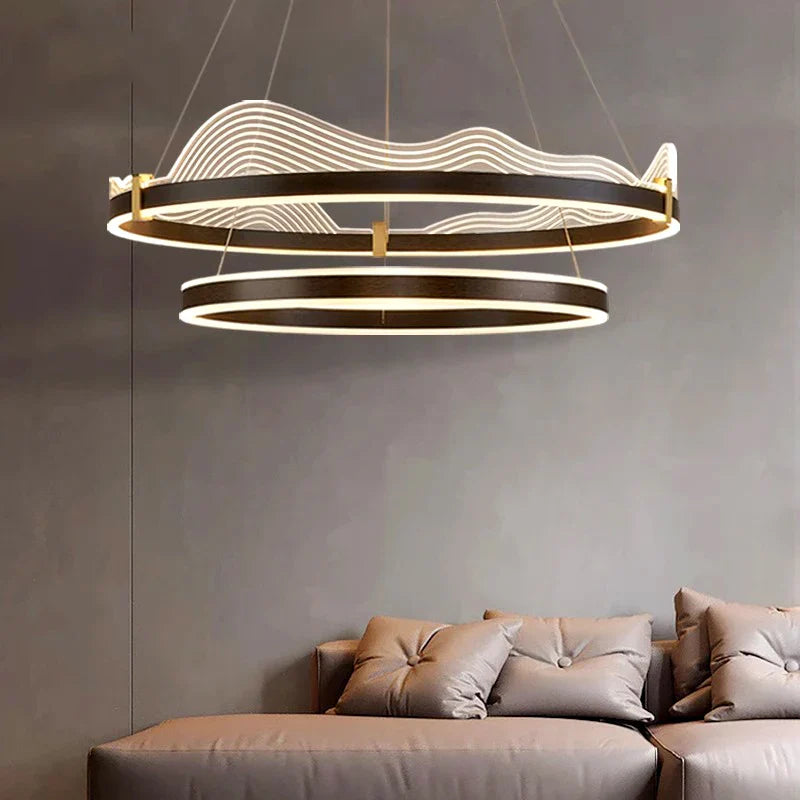 Afralia™ Modern LED Chandelier Lighting for Stylish Living Room Atmosphere