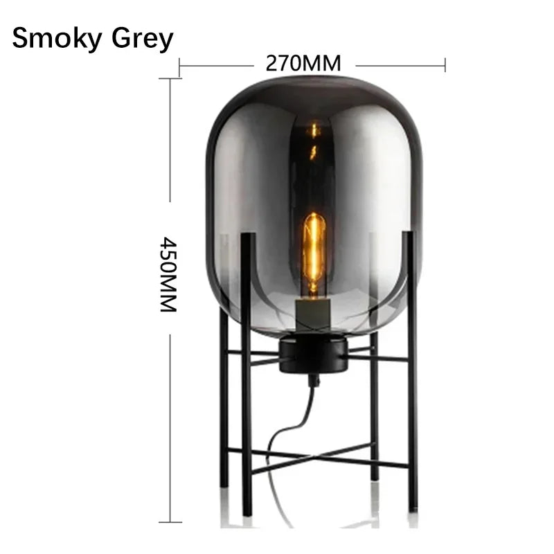 Afralia™ Modern Glass LED Floor Lamp for Living Room, Bedroom, Dining, and Home Decor