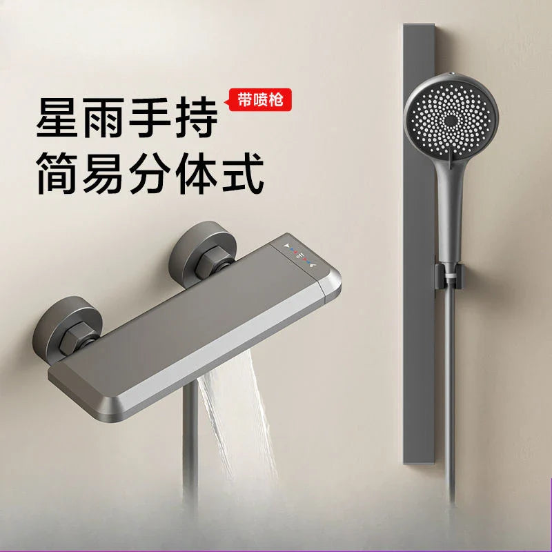 Afralia™ Water Outlet Piano Key Shower Faucet Set, Wall Mounted Hot Cold System