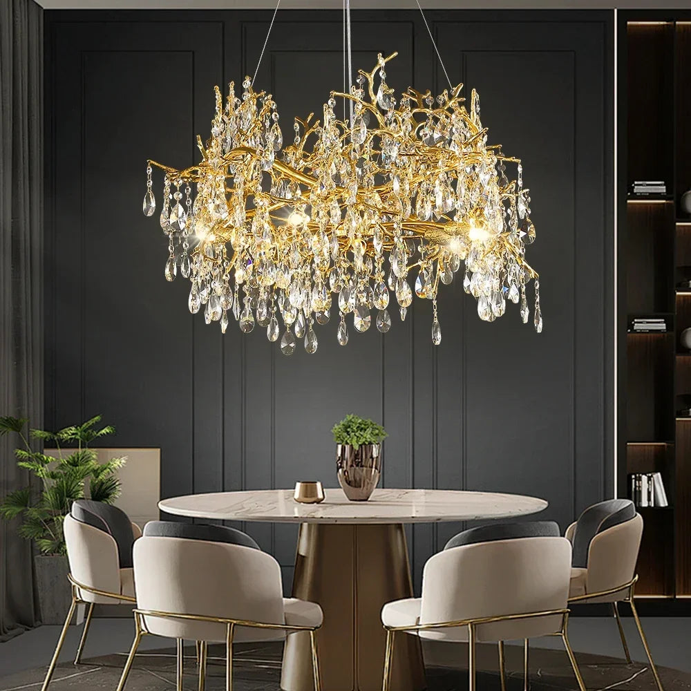 Afralia™ Luxury Chandelier | Indoor Lighting for Living Room, Hotel, Restaurant | 220V Elegant Luster