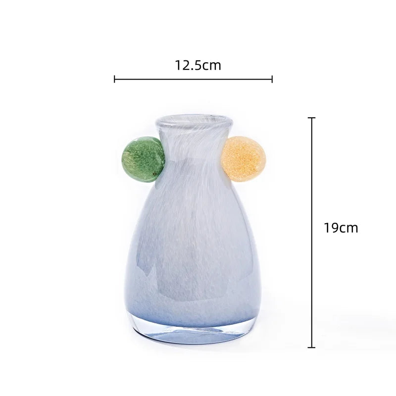 Afralia™ Geometric Glass Vase - Colorful Home Decor Accent