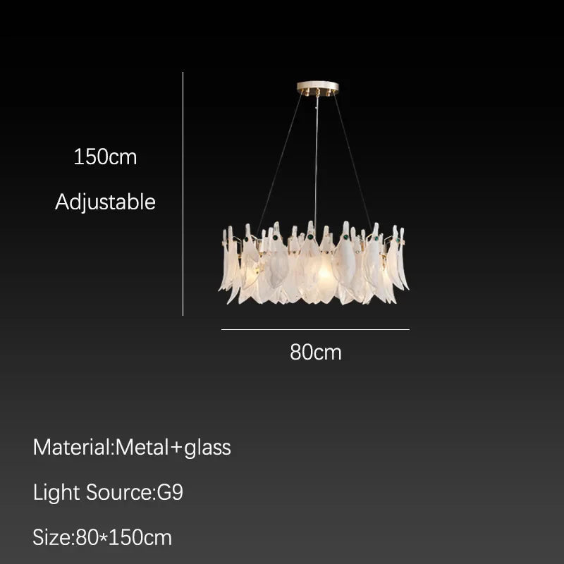 Afralia™ Cloud Mist Glass Chandelier with G9 Light Source - Luxury Home Decoration